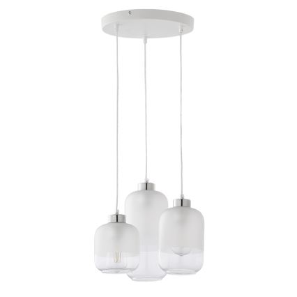 Asendusklaas lühtri MARCO E27 Ø 14 cm, valge/läbipaistev