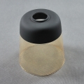 Asendusklaas lühtrile AMBER E27, läbimõõt 15,5 cm, must/suitsune beež