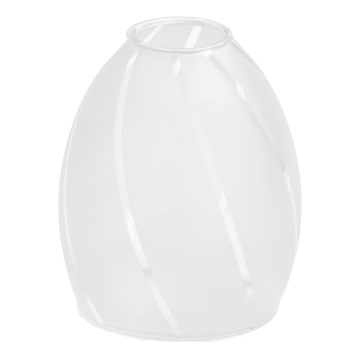 Asendusklaas lühtrile E14 d. 9 cm valge