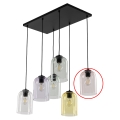 Asendusklaas lühtrile E27, läbimõõduga 14 cm, suitsuroosa