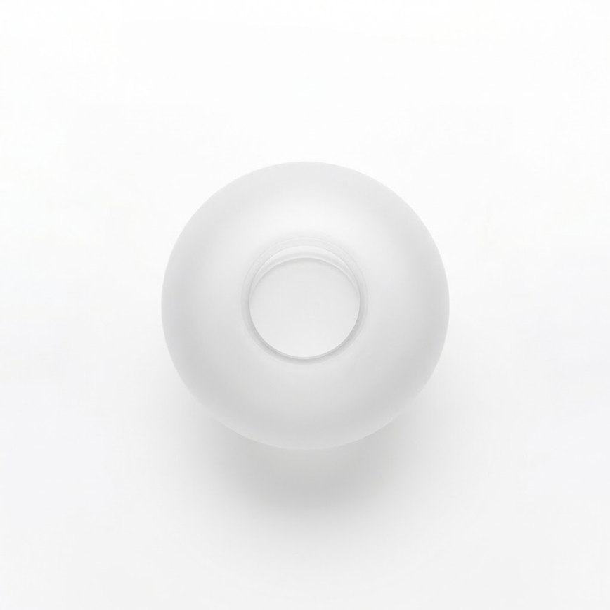 Asendusklaas lühtrile E27, Ø 15 cm, mati valge