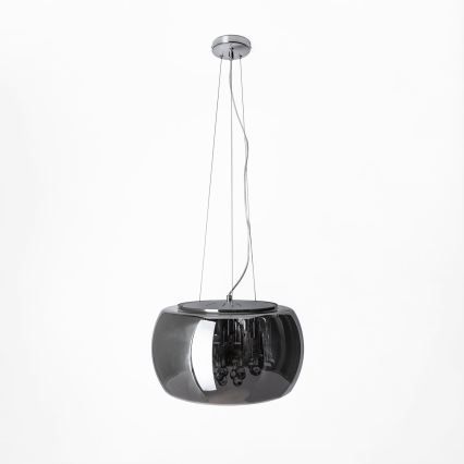 Asendusklaas lühtrile ja laevalgustile G9, läbimõõduga 50 cm, suitsuhall