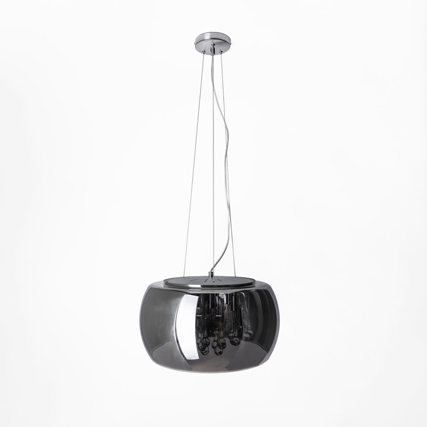 Asendusklaas lühtrile ja laevalgustile G9, läbimõõduga 50 cm, suitsuhall