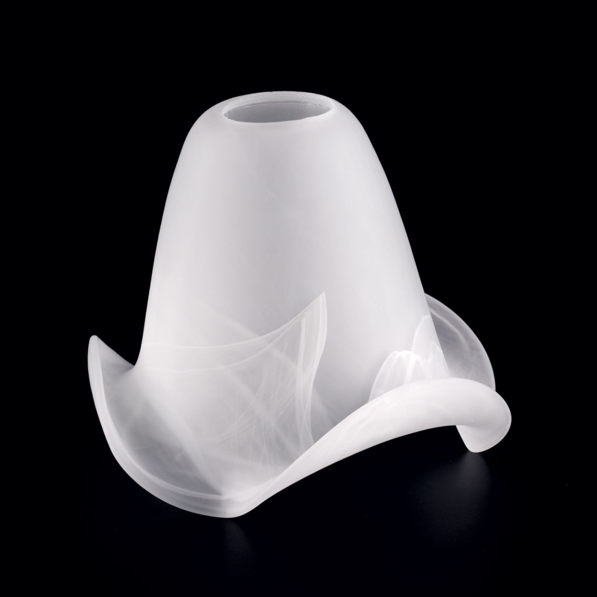 Asendusklaas lühtrile ja lamp SISI E14 d. 13 cm valge