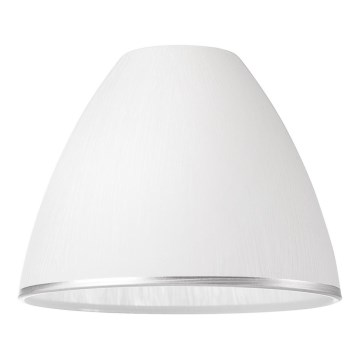Asendusklaas lühtrile ja seinavalgustile RETRO, ANTICO E27, läbimõõt 13 cm, valge/hõbedane