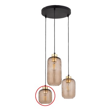 Asendusklaas lühtrile KARO E27, läbimõõt 14 cm, suitspruun