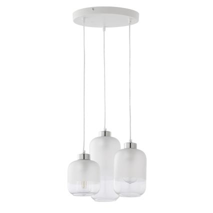 Asendusklaas lühtrile MARCO E27, Ø 14 cm, läbipaistev/valge