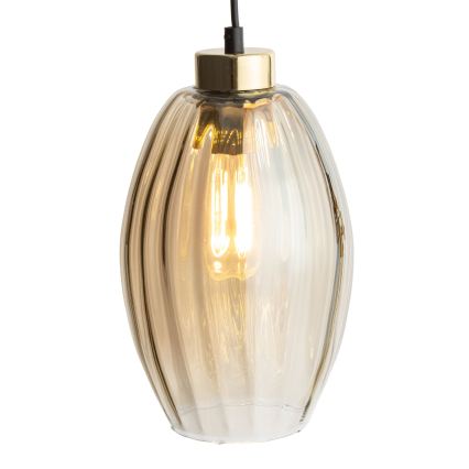 Asendusklaas lühtrile SEBO E27, läbimõõt 17 cm, suitsune beež