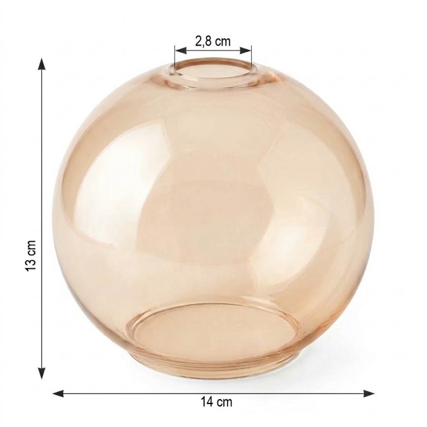Asendusklaas POBO Ø 14 cm suitsune beež
