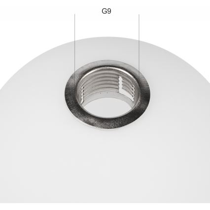 Asendusklaas lühtrile ASTRO G9 d. 12 cm