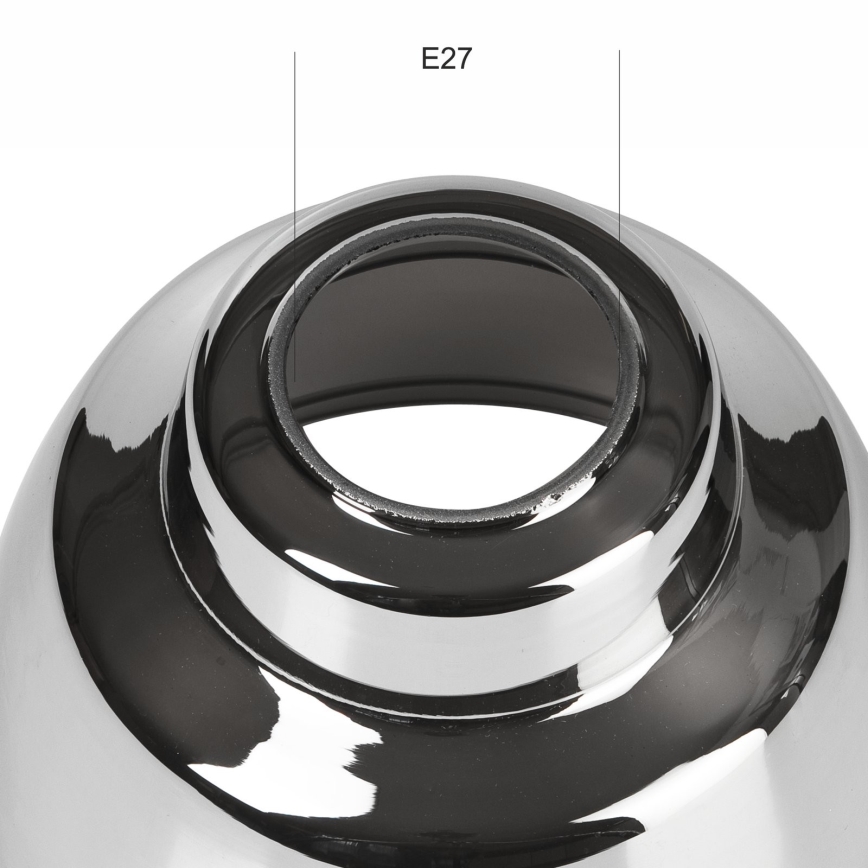 Asendusklaas lühtrile MARIO E27 d. 16 cm läikiv kroom
