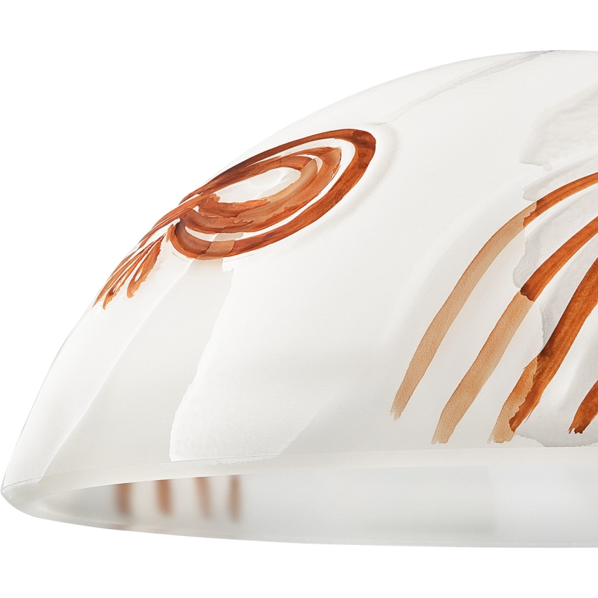 Klaasist asenduslühter SFERA E27 120x300 mm valge/oranž