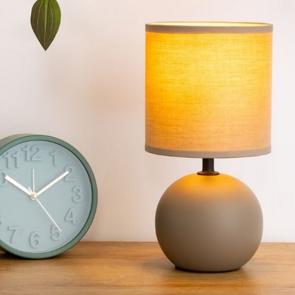 Atmosphera - Laualamp TIMÉO 1xE14/60W/230V taupe/kreemikas