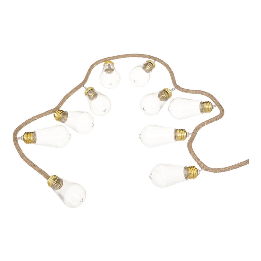 Atmosphera - LED dekoratiivne kett GARLAND 10xLED/2xAA 1,65m soe valge