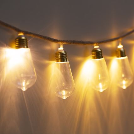 Atmosphera - LED dekoratiivne kett GARLAND 10xLED/2xAA 1,65m soe valge