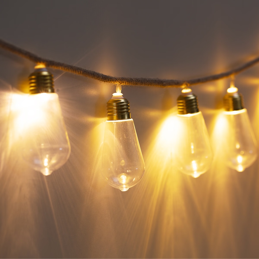 Atmosphera - LED dekoratiivne kett GARLAND 10xLED/2xAA 1,65m soe valge