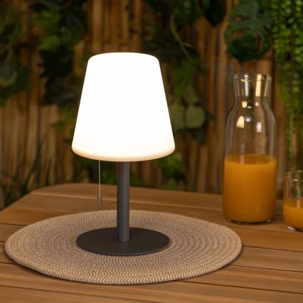 Atmosphera - LED RGBW Laetav väli laualamp ZACK LED/3,7V 1200 mAh IP44 must