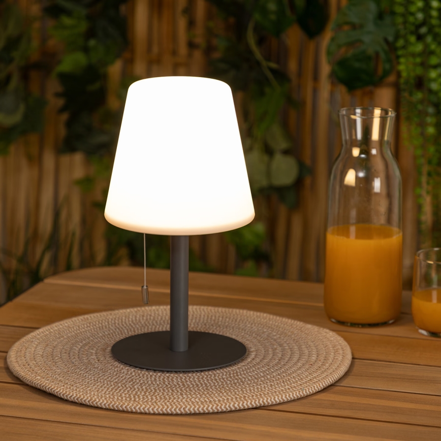 Atmosphera - LED RGBW Laetav väli laualamp ZACK LED/3,7V 1200 mAh IP44 must