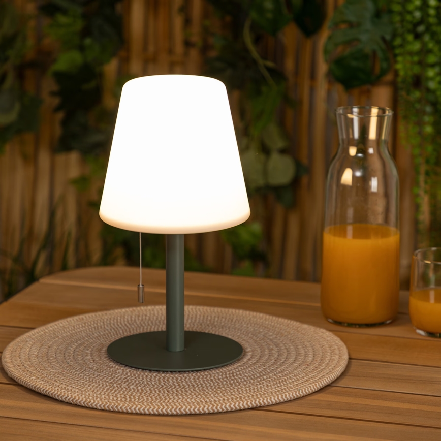 Atmosphera - LED RGBW Laetav väli laualamp ZACK LED/3,7V 1200 mAh IP44 roheline