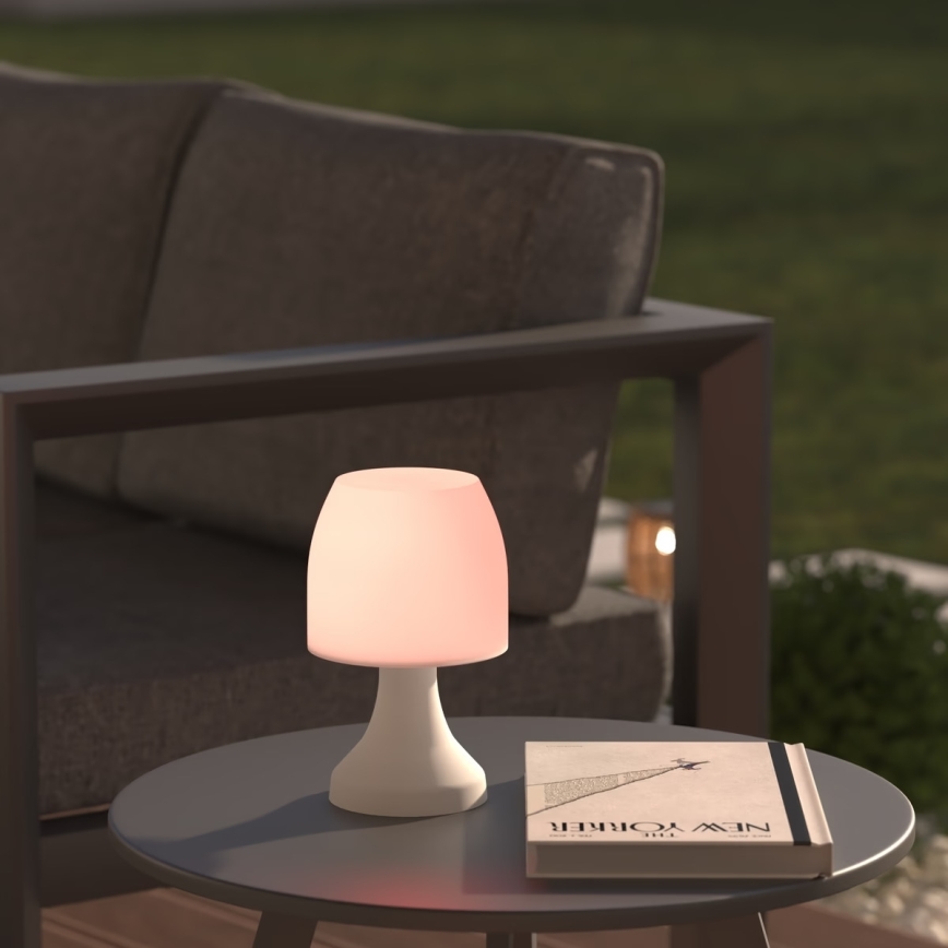 Atmosphera - LED RGB Väli laualamp DOKK LED/3xAAA 19,5 cm IP44