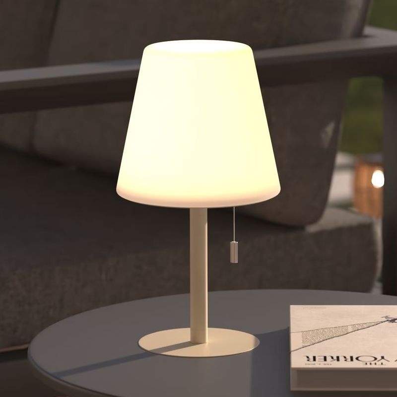 Atmosphera - LED RGBW Laetav väli laualamp ZACK LED/3,7V 1200 mAh IP44 beež