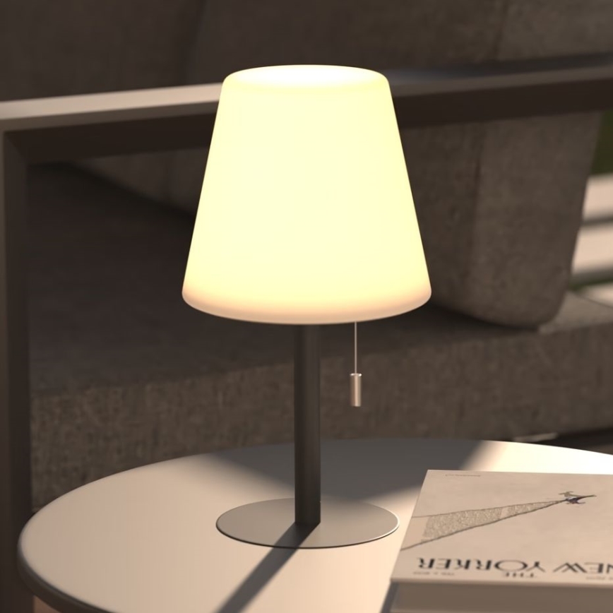 Atmosphera - LED RGBW Laetav väli laualamp ZACK LED/3,7V 1200 mAh IP44 must