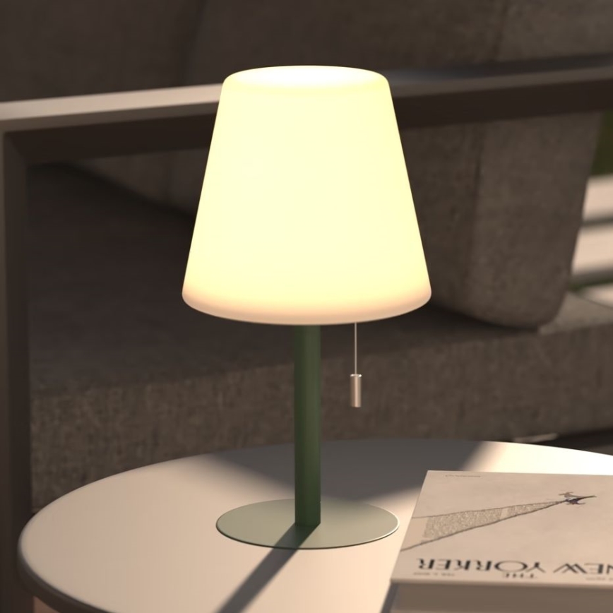 Atmosphera - LED RGBW Laetav väli laualamp ZACK LED/3,7V 1200 mAh IP44 roheline