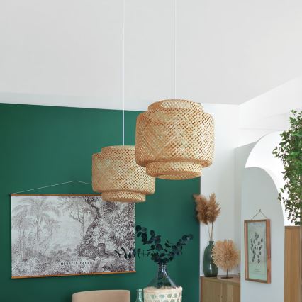 Atmosphera - Lühter LIBY 1xE27/40W/230V bambus