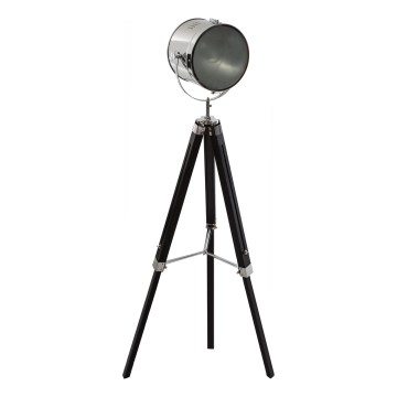 Atmosphera - Põrandalamp EBOR 1xE27/25W/230V mänd/läikiv kroom