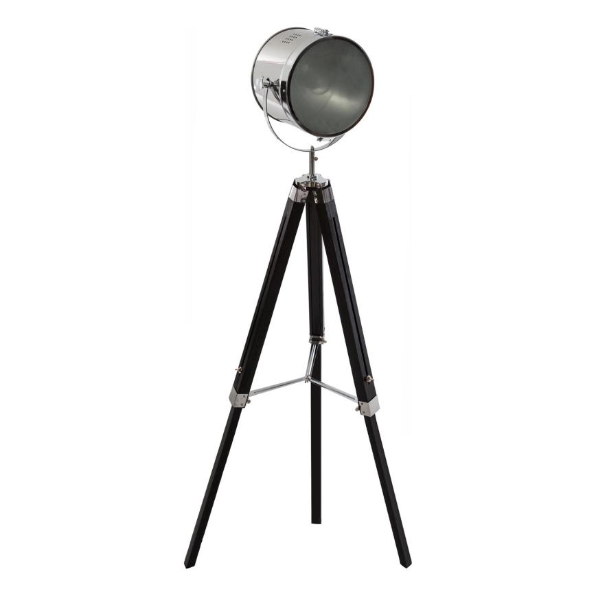 Atmosphera - Põrandalamp EBOR 1xE27/25W/230V mänd/läikiv kroom