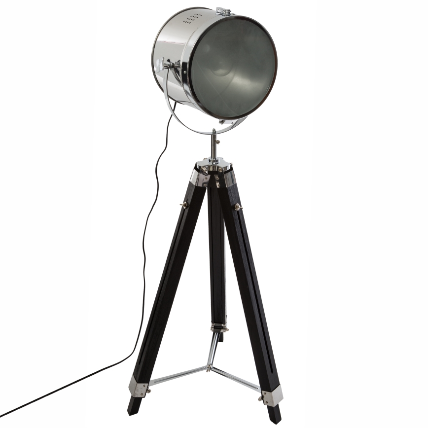 Atmosphera - Põrandalamp EBOR 1xE27/25W/230V mänd/läikiv kroom