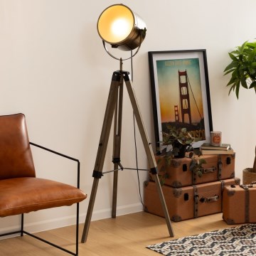 Atmosphera - Põrandalamp EBOR 1xE27/25W/230V mänd/messing