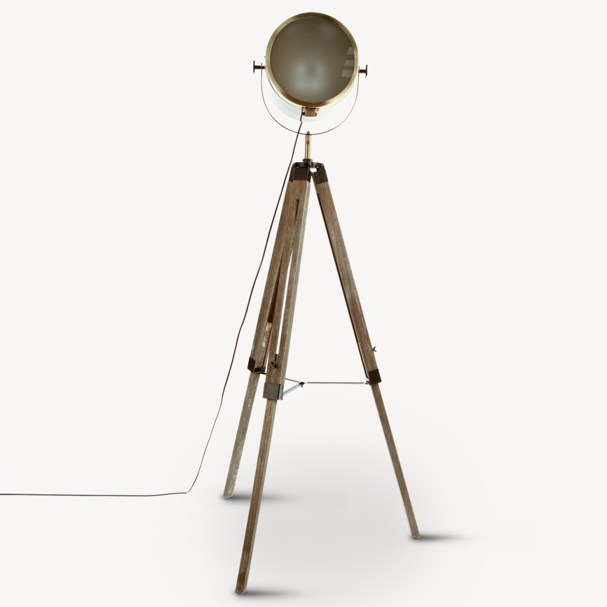 Atmosphera - Põrandalamp EBOR 1xE27/25W/230V mänd/messing