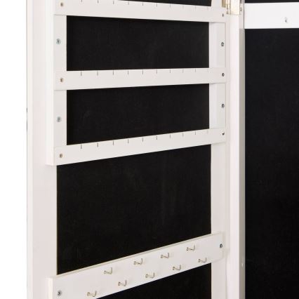 Atmosphera - Põrandapeegel koos ehetekastiga LEXY 158x38 cm valge