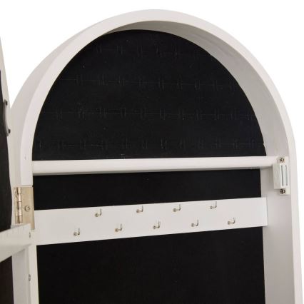 Atmosphera - Põrandapeegel koos ehetekastiga LEXY 158x38 cm valge