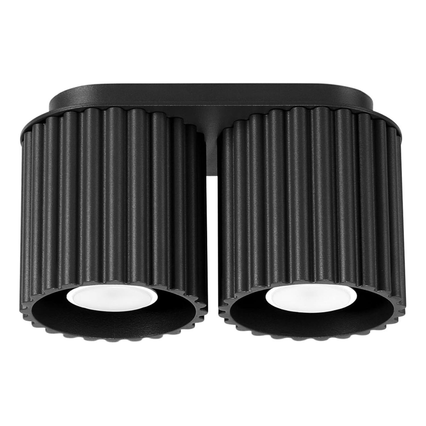 AURA suunatav laevalgusti 2xGU10/10W/230V must