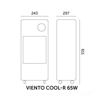 Aurustuspõhine mobiilne kliimaseade VIENTO COOL-R 65W/230V must + kaugjuhtimispult