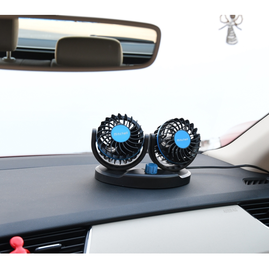 Auto armatuurlaua ventilaator koos USB pordiga3W/5V must