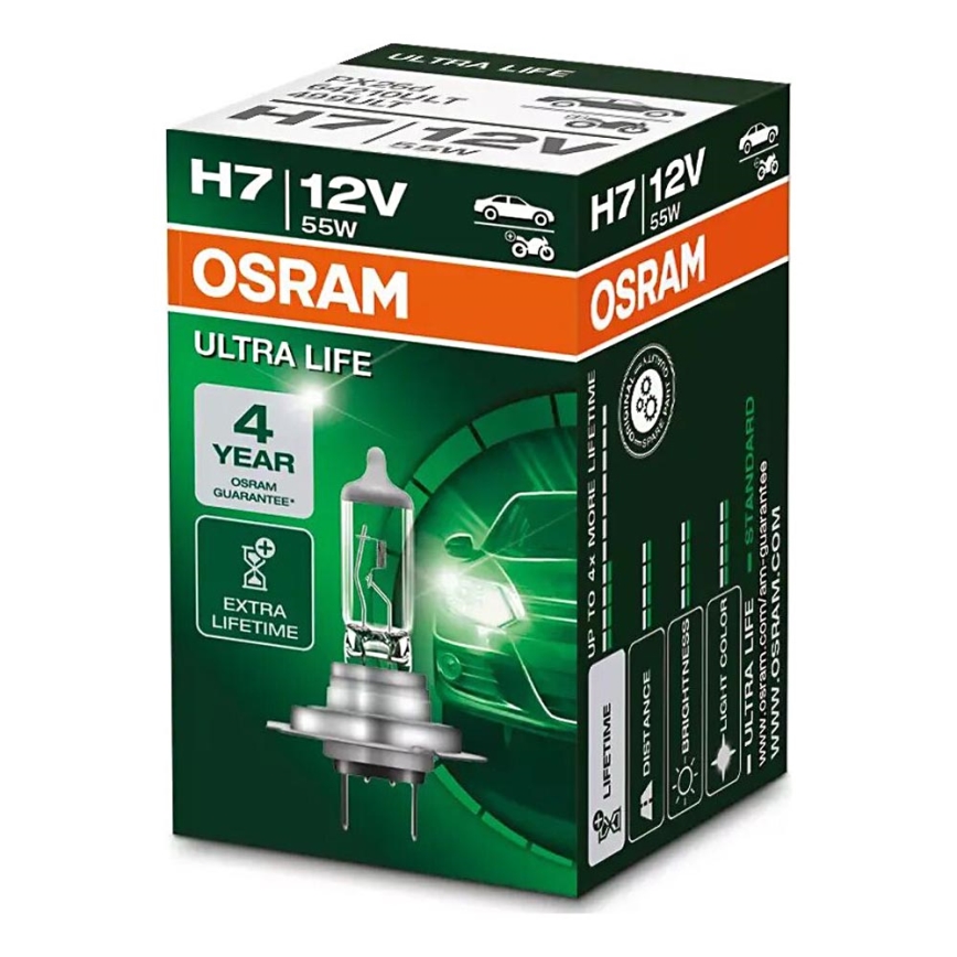Auto pirn ULTRA LIFE H7 PX26d/55W/12V - Osram