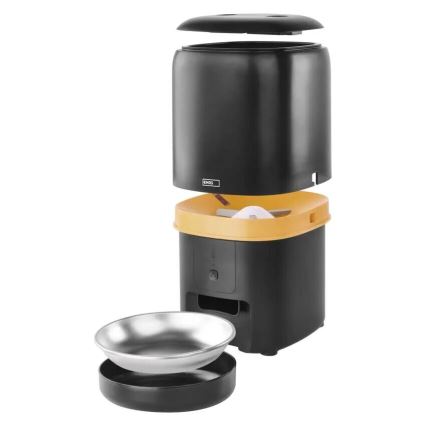 Automaatne toidudosaator 4 l/5V/3xD must Wi-Fi