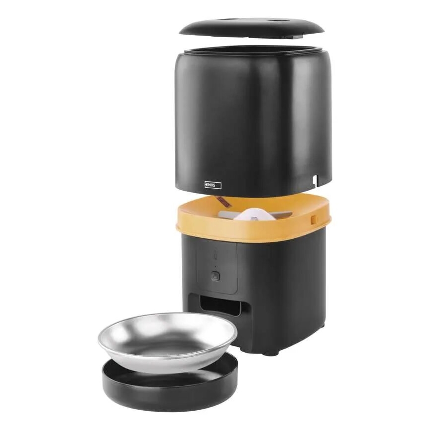 Automaatne toidudosaator 4 l/5V/3xD must Wi-Fi