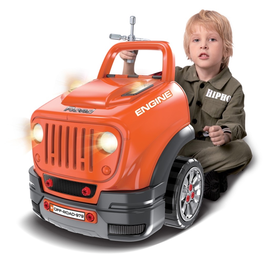 Autoremonditöökoda lastele 3xAAA + 1xCR2025 oranž/hall