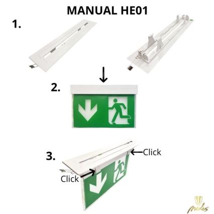 Avariivalgustite kinnituskomplekt lakke