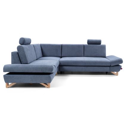 AVESTA L-kujuline lahtikäiv polsterdatud nurgadiivan hoiuruumiga, vasakpoolne, sinine