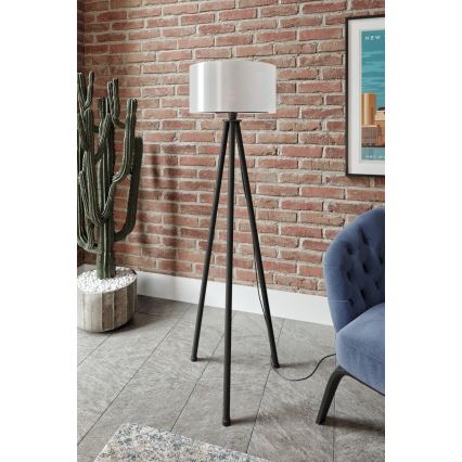 AYD 1xE27/40W/230V must/valge põrandalamp