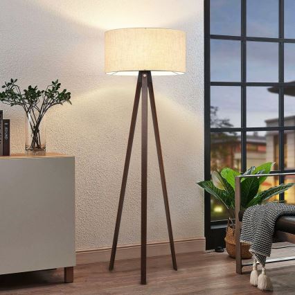 AYD 1xE27/40W/230V põrandalamp beež/pruun