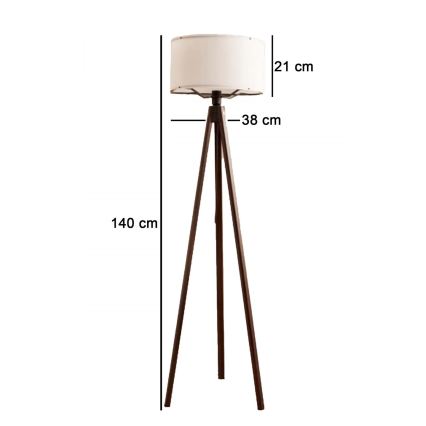 AYD põrandalamp 1xE27/40W/230V pruun/valge