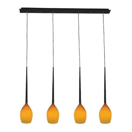 Azzardo - Asendusklaas lühtrile IZZA - kollane d. 13 cm