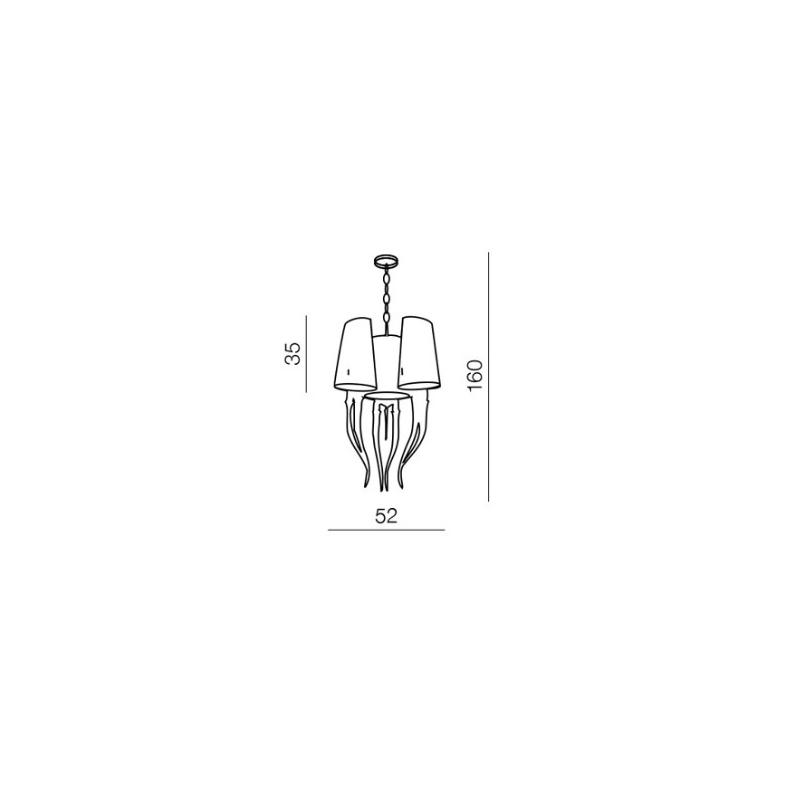 Azzardo AZ0028 - Lühter DIABLO 6xE14/11W/230V valge