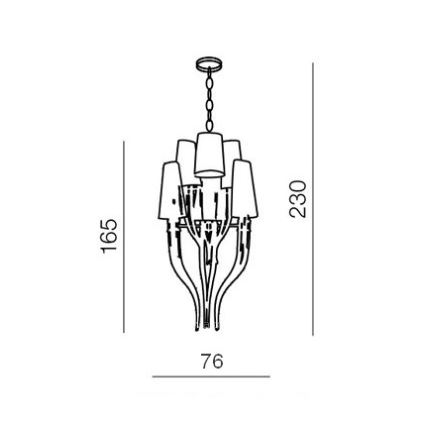 Azzardo AZ0173 - Lühter DIABLO 12xE14/11W/230V valge